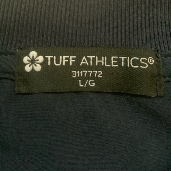 TUFF ATHLETICS WOMENS BLUE & WHITE PATTERNED ZIP UP JACKET/ Size Large - Picture 6 of 9